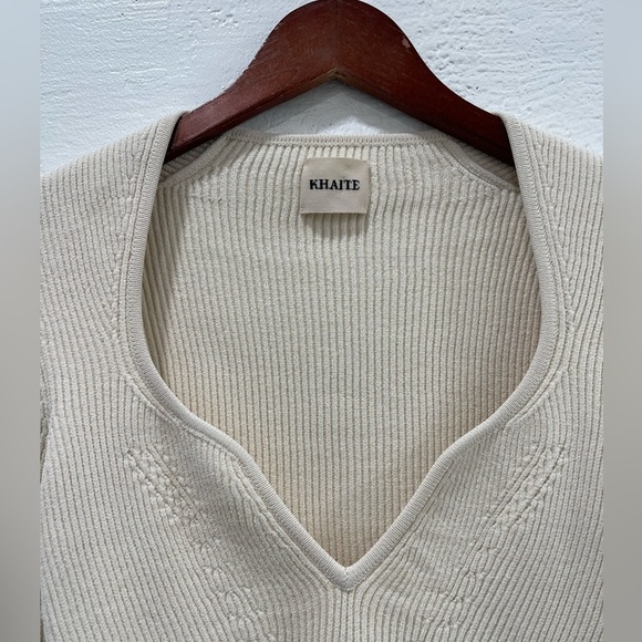 Khaite The Kirah Ribbed Sweater Ivory - Picture 5 of 6